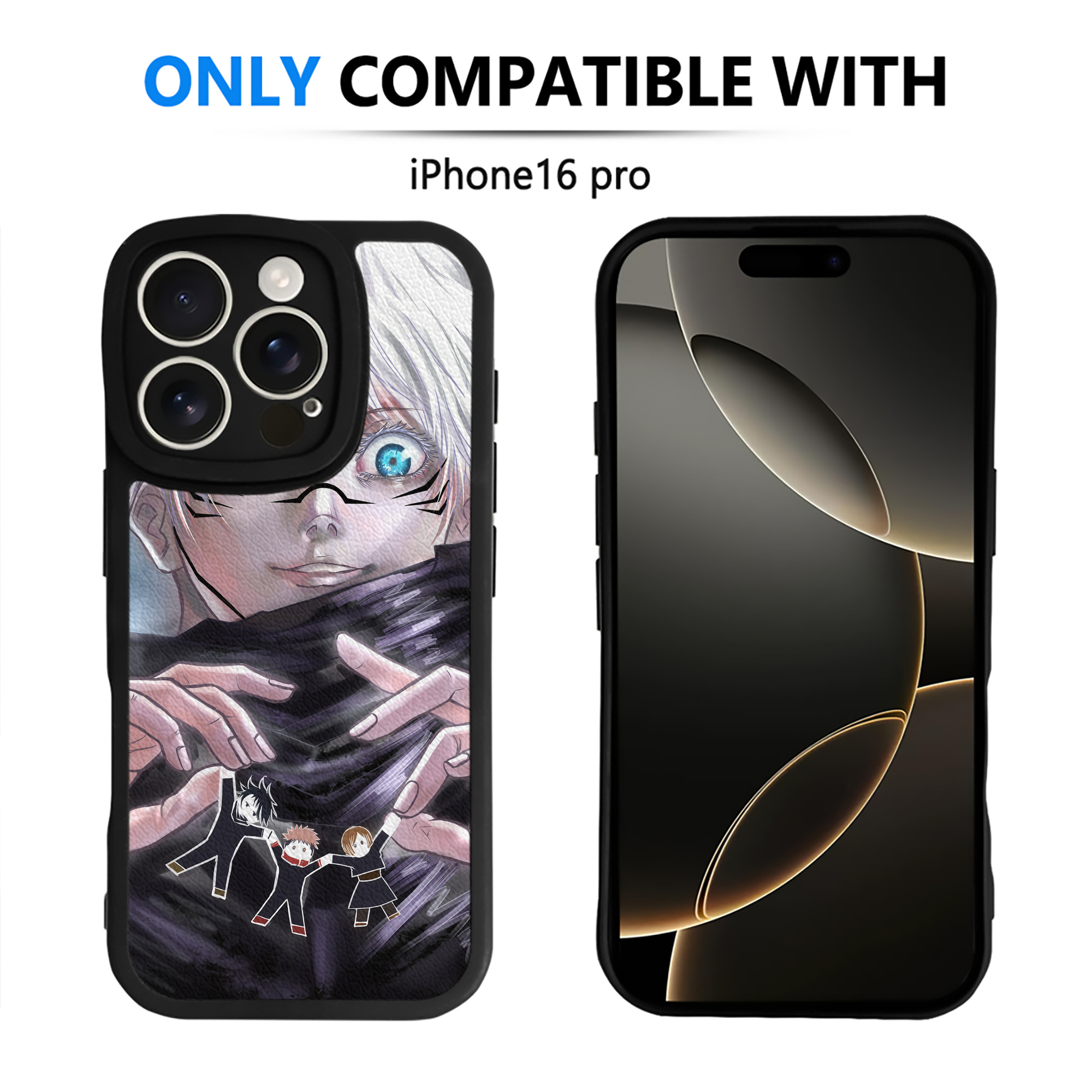 （画像用） 呪術廻戦 Jujutsu Kaisen 【iPhone 16シリーズ対応】シリコンスマホケース（レザー調） 材質：シリコン